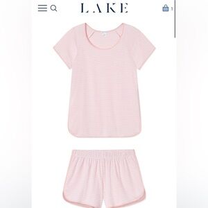 Lake Pima shorts set in English Rose Stripe XS